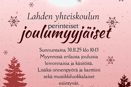 Lahden yhteiskoulun perinteiset joulumyyjäiset 30.11.2025