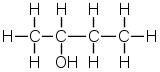 2-butanolin rakennekaava